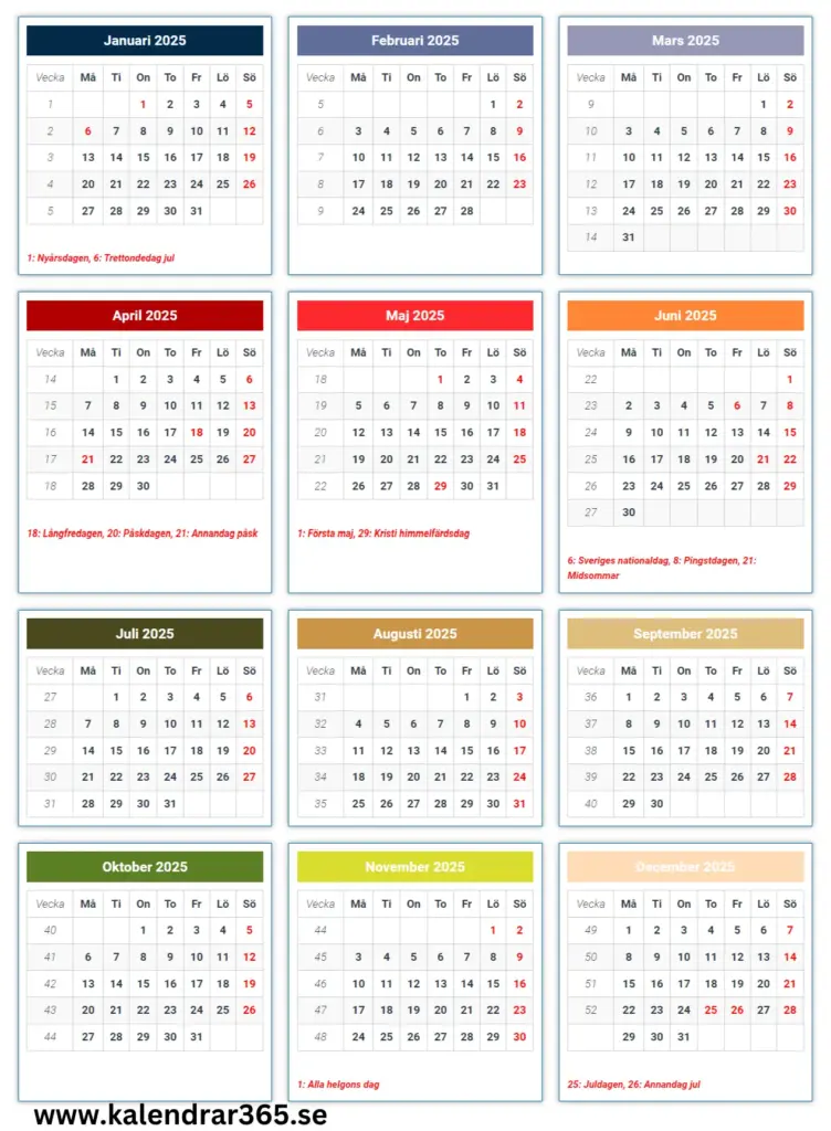 kalender 2025