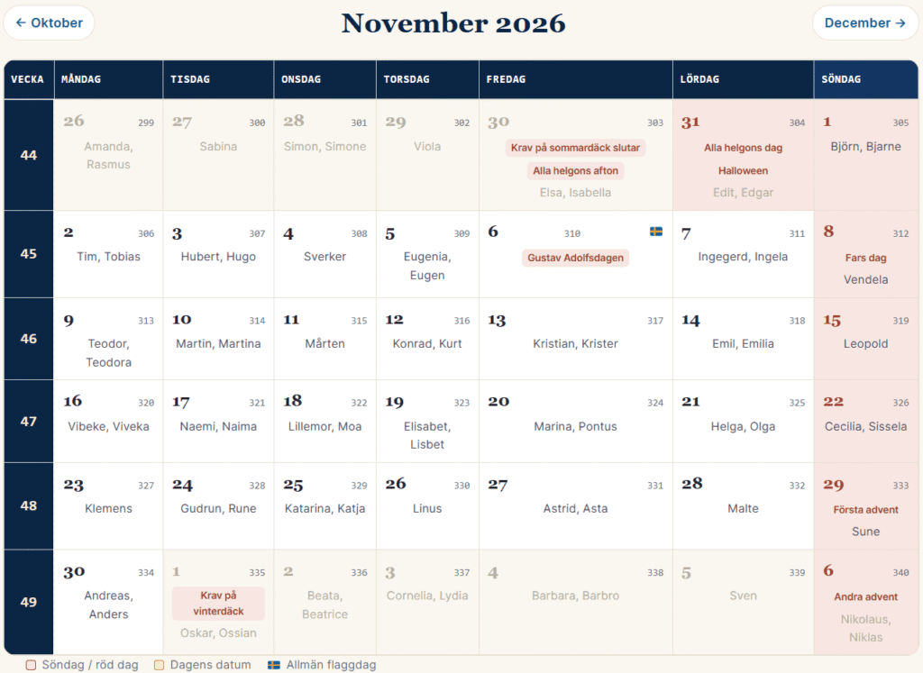 kalender november 2026
